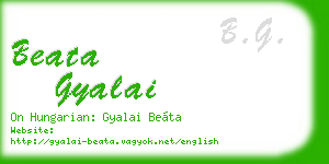 beata gyalai business card
